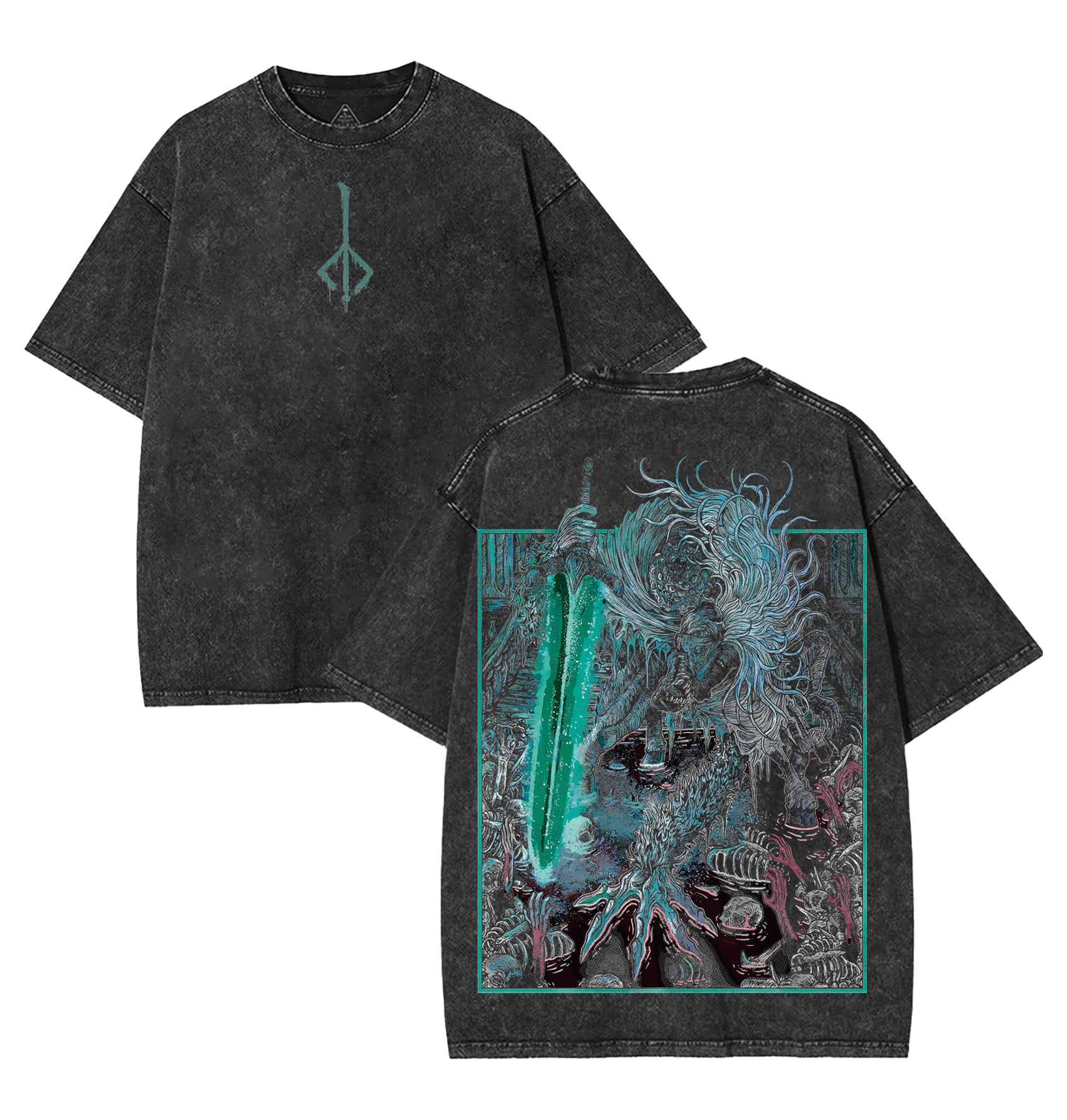 Bloodborne Ludwig the Accursed Holy Blade Double Printed Unisex Acid Washed Tee [TPR]
